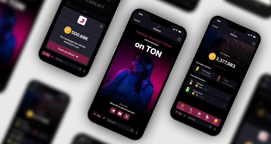 Clixora Mobile App Screens